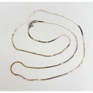 Minimalist Vermeil Gold Toned Chain Sterling Silver 925 Vintage Necklace - 23"